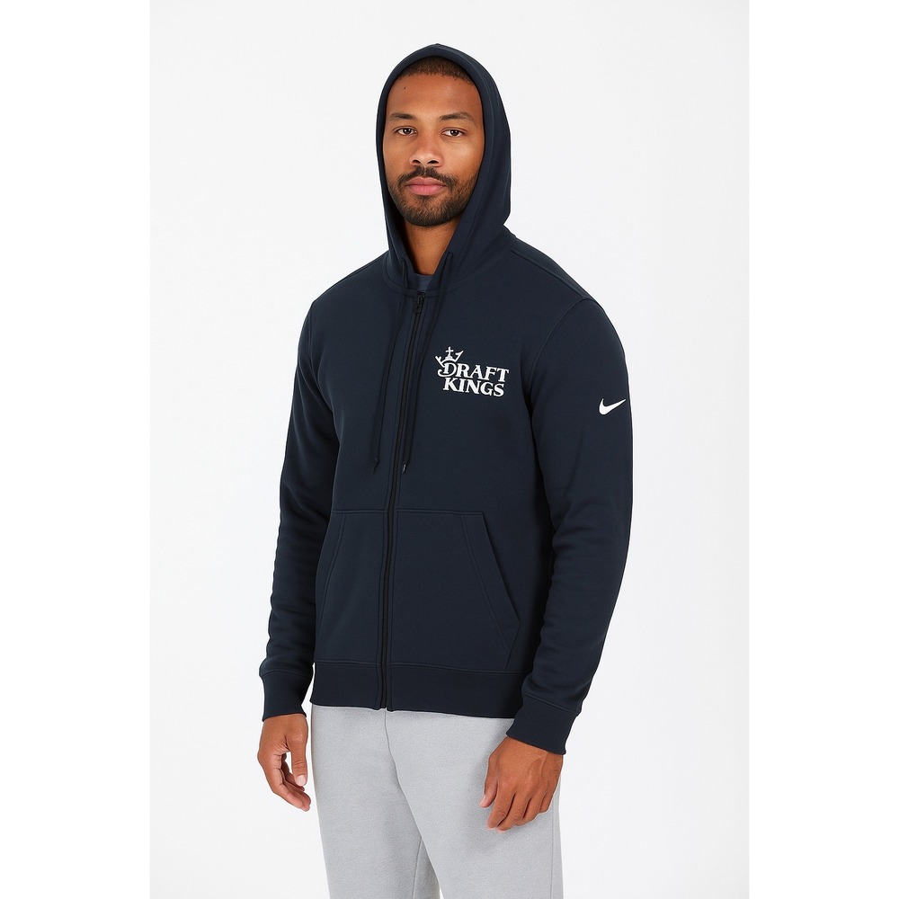 Nike Draft Kings Black Full Zip Hoodie‎ Sweatshirt Pullover Casual